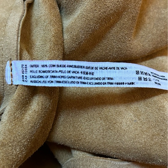 Free People Large Mustard Yellow Suede Tote Bag w/ Braided Woven Straps - Picture 10 of 10